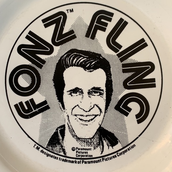 Vintage Fonz Fling Frisbee Fonzie Humphrey Flier Happy Days tv show Paramont 70 - Picture 8 of 8